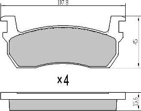 FREMAX FBP-0298 - Тормозные колодки, дисковые, комплект www.autospares.lv