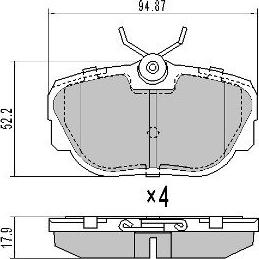 FREMAX FBP-0746 - Тормозные колодки, дисковые, комплект www.autospares.lv