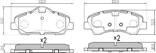 FREMAX FBP-1951 - Bremžu uzliku kompl., Disku bremzes www.autospares.lv