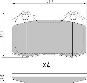 FREMAX FBP-1957 - Тормозные колодки, дисковые, комплект www.autospares.lv