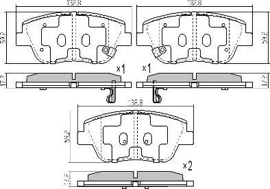 FREMAX FBP-1960 - Тормозные колодки, дисковые, комплект www.autospares.lv