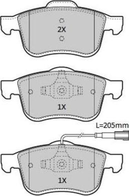 FREMAX FBP-1935 - Brake Pad Set, disc brake www.autospares.lv