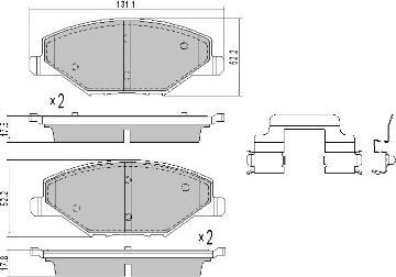 FREMAX FBP-1974 - Тормозные колодки, дисковые, комплект www.autospares.lv