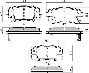 FREMAX FBP-1485 - Brake Pad Set, disc brake www.autospares.lv