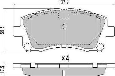 FREMAX FBP-1599 - Brake Pad Set, disc brake www.autospares.lv