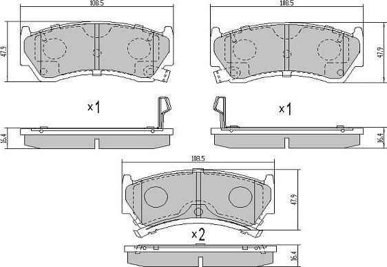 FREMAX FBP-1598 - Bremžu uzliku kompl., Disku bremzes www.autospares.lv