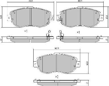 FREMAX FBP-1597 - Тормозные колодки, дисковые, комплект www.autospares.lv