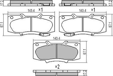 FREMAX FBP-1548 - Brake Pad Set, disc brake www.autospares.lv