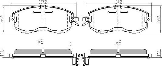 FREMAX FBP-1564 - Тормозные колодки, дисковые, комплект www.autospares.lv