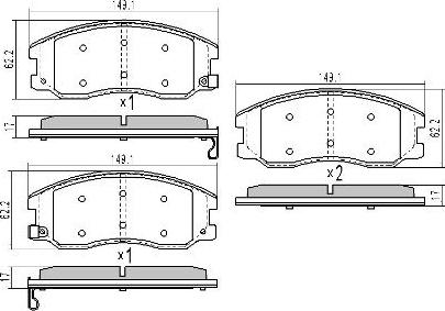 FREMAX FBP-1500 - Тормозные колодки, дисковые, комплект www.autospares.lv