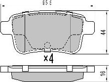 FREMAX FBP-1583 - Brake Pad Set, disc brake www.autospares.lv