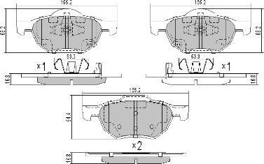 FREMAX FBP-1534 - Brake Pad Set, disc brake www.autospares.lv