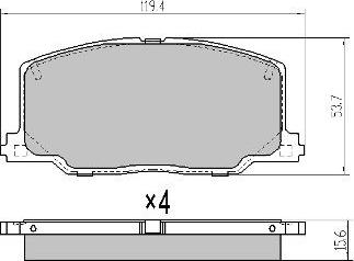 FREMAX FBP-1691 - Brake Pad Set, disc brake www.autospares.lv