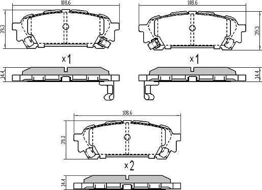 FREMAX FBP-1646 - Тормозные колодки, дисковые, комплект www.autospares.lv