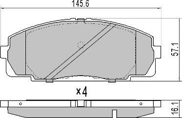 Triscan 1100-0986424382 - Bremžu uzliku kompl., Disku bremzes www.autospares.lv