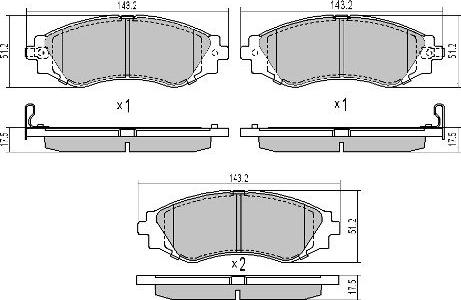 FREMAX FBP-1601 - Тормозные колодки, дисковые, комплект www.autospares.lv