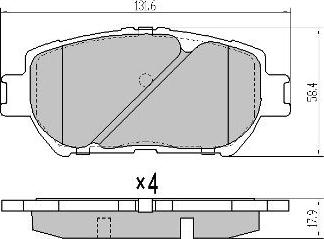 FREMAX FBP-1613 - Тормозные колодки, дисковые, комплект www.autospares.lv