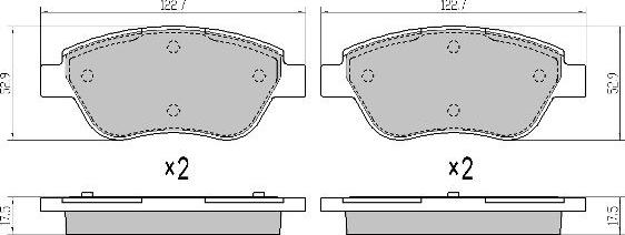 Magneti Marelli 363702161160 - Тормозные колодки, дисковые, комплект www.autospares.lv