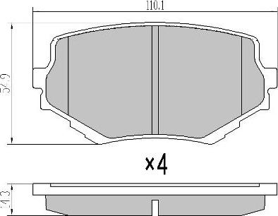 FREMAX FBP-1046 - Тормозные колодки, дисковые, комплект www.autospares.lv