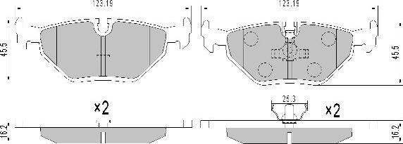 FREMAX FBP-1008 - Bremžu uzliku kompl., Disku bremzes www.autospares.lv