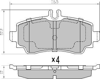 FREMAX FBP-1080 - Тормозные колодки, дисковые, комплект www.autospares.lv