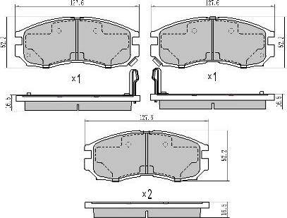 FREMAX FBP-1103 - Тормозные колодки, дисковые, комплект www.autospares.lv