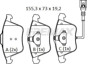 FREMAX FBP-1899 - Bremžu uzliku kompl., Disku bremzes autospares.lv