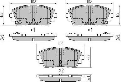 FREMAX FBP-1866 - Тормозные колодки, дисковые, комплект www.autospares.lv