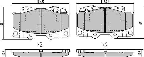 FREMAX FBP-1809 - Brake Pad Set, disc brake www.autospares.lv