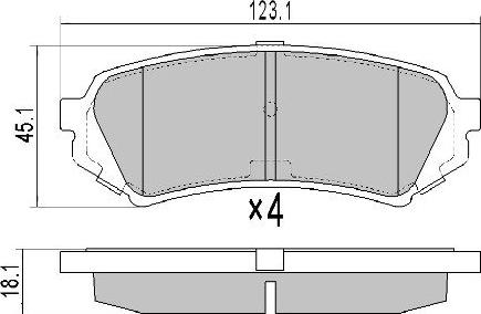 FREMAX FBP-1805 - Brake Pad Set, disc brake www.autospares.lv