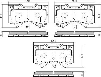 FREMAX FBP-1817 - Brake Pad Set, disc brake www.autospares.lv