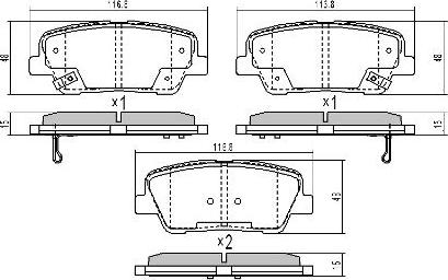 FREMAX FBP-1838 - Bremžu uzliku kompl., Disku bremzes www.autospares.lv