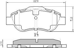 FREMAX FBP-1355 - Bremžu uzliku kompl., Disku bremzes www.autospares.lv