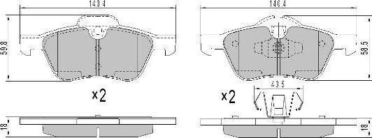 FREMAX FBP-1248 - Bremžu uzliku kompl., Disku bremzes www.autospares.lv