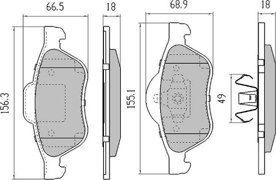 FREMAX FBP-1251 - Тормозные колодки, дисковые, комплект www.autospares.lv