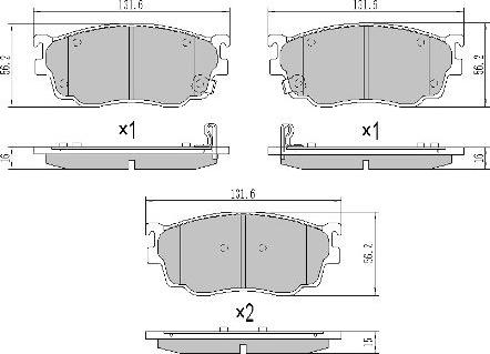 FREMAX FBP-1262 - Bremžu uzliku kompl., Disku bremzes www.autospares.lv