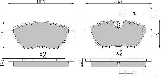 FREMAX FBP-1219 - Тормозные колодки, дисковые, комплект www.autospares.lv