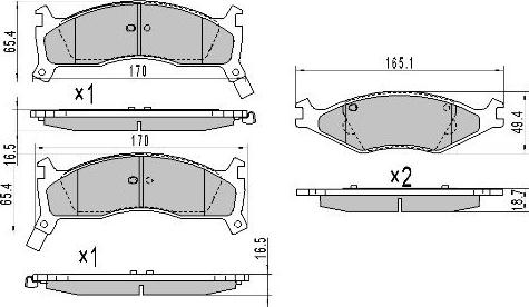 FREMAX FBP-1759 - Тормозные колодки, дисковые, комплект www.autospares.lv