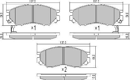 FREMAX FBP-1756 - Brake Pad Set, disc brake www.autospares.lv