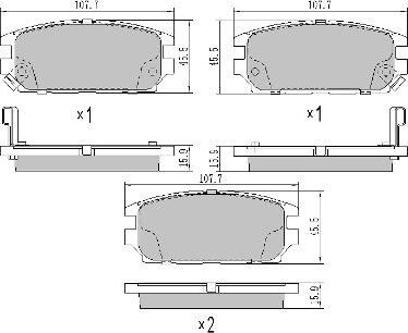 FREMAX FBP-1752 - Brake Pad Set, disc brake www.autospares.lv