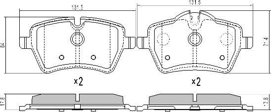 FREMAX FBP-1707 - Bremžu uzliku kompl., Disku bremzes www.autospares.lv