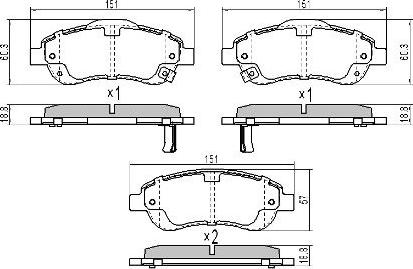 FREMAX FBP-1716 - Тормозные колодки, дисковые, комплект www.autospares.lv