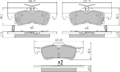 FREMAX FBP-1710 - Brake Pad Set, disc brake www.autospares.lv