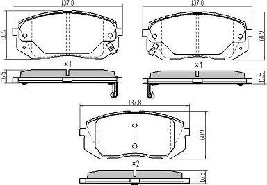 FREMAX FBP-1713 - Тормозные колодки, дисковые, комплект www.autospares.lv