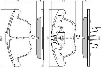 FREMAX FBP-1720 - Тормозные колодки, дисковые, комплект www.autospares.lv