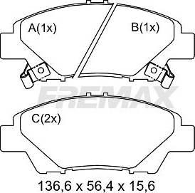 FREMAX FBP-2508 - Bremžu uzliku kompl., Disku bremzes www.autospares.lv