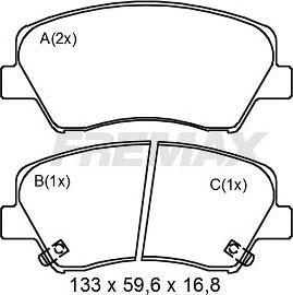 FREMAX FBP-2502 - Bremžu uzliku kompl., Disku bremzes www.autospares.lv