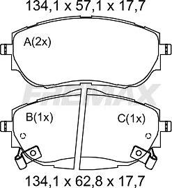 FREMAX FBP-2512 - Bremžu uzliku kompl., Disku bremzes www.autospares.lv