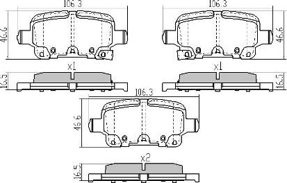 FREMAX FBP-2608 - Bremžu uzliku kompl., Disku bremzes autospares.lv