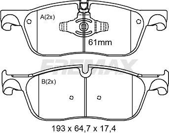 FREMAX FBP-2616 - Bremžu uzliku kompl., Disku bremzes www.autospares.lv